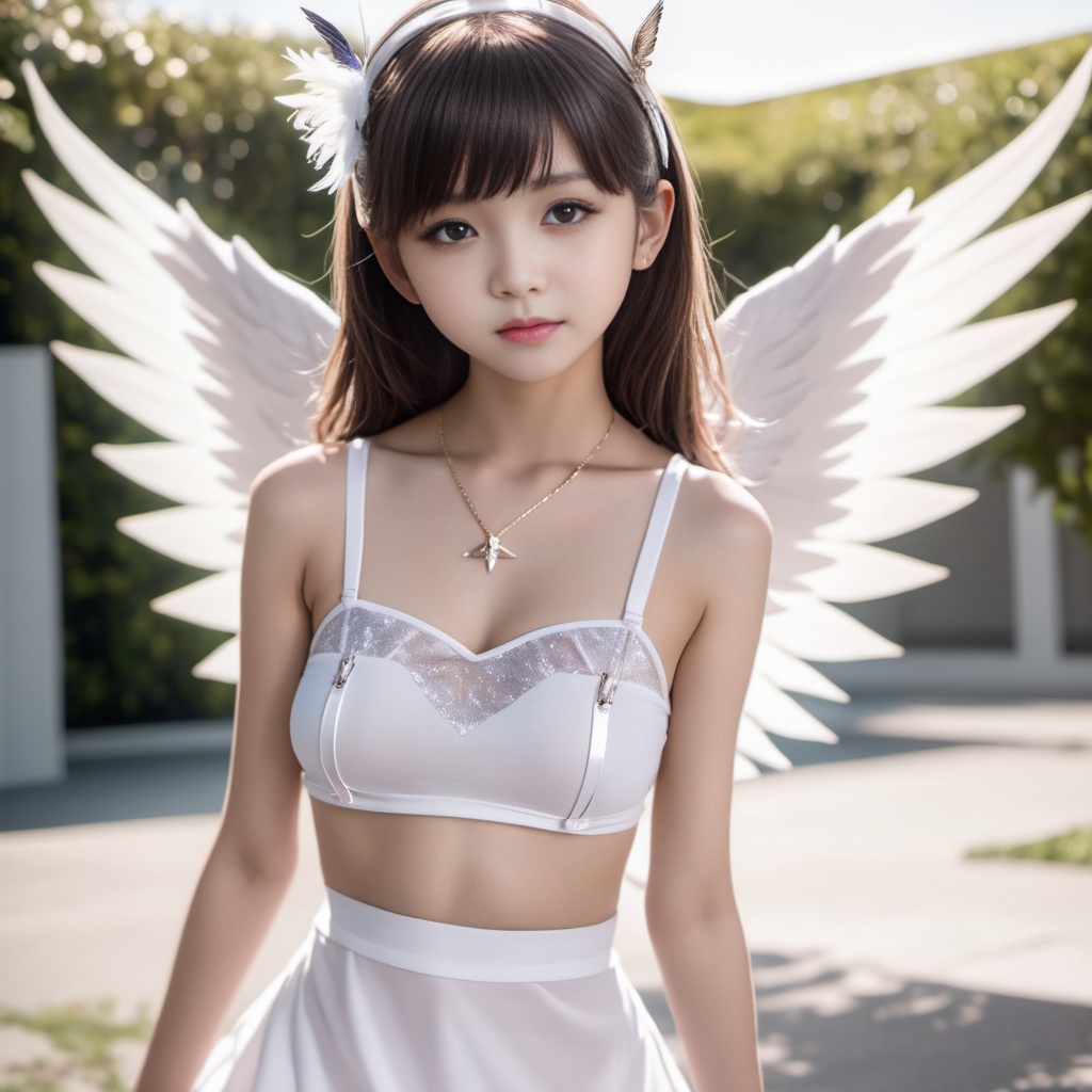 白翼の天使600枚 600 white wings angel - AI Generated