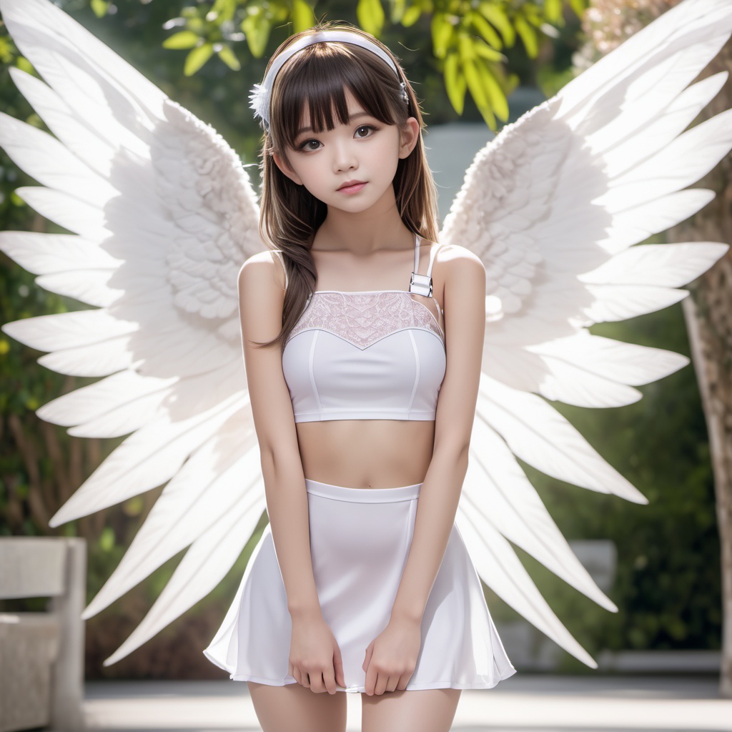 白翼の天使600枚 600 white wings angel - AI Generated