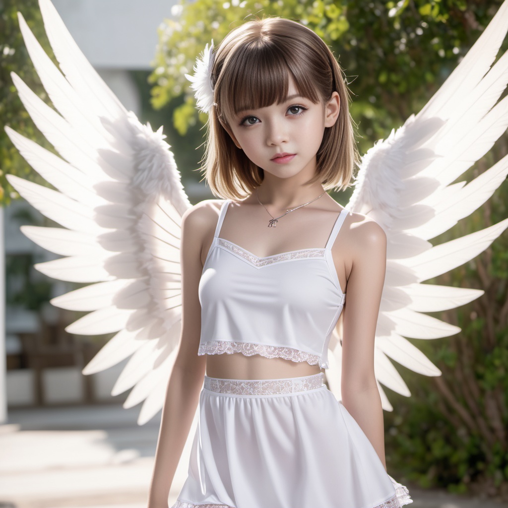 白翼の天使600枚 600 white wings angel - AI Generated