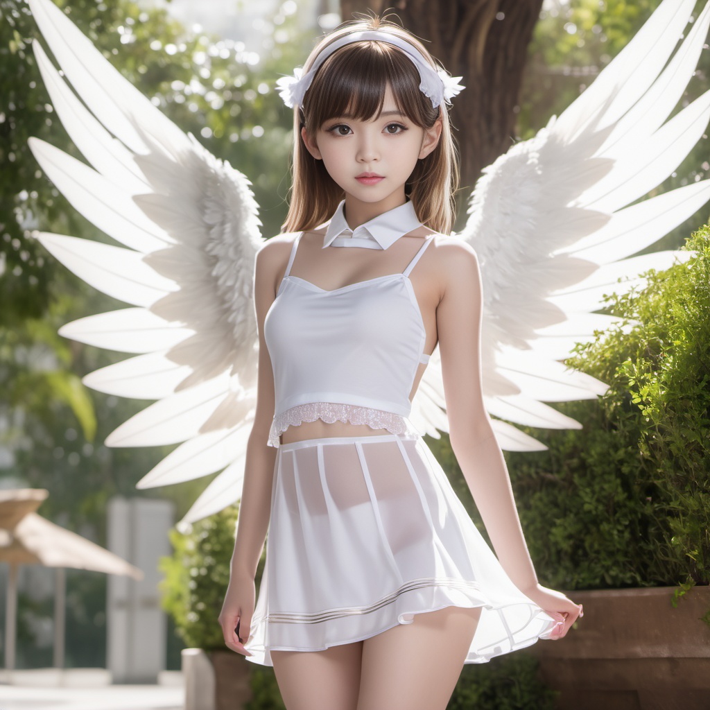 白翼の天使600枚 600 white wings angel - AI Generated