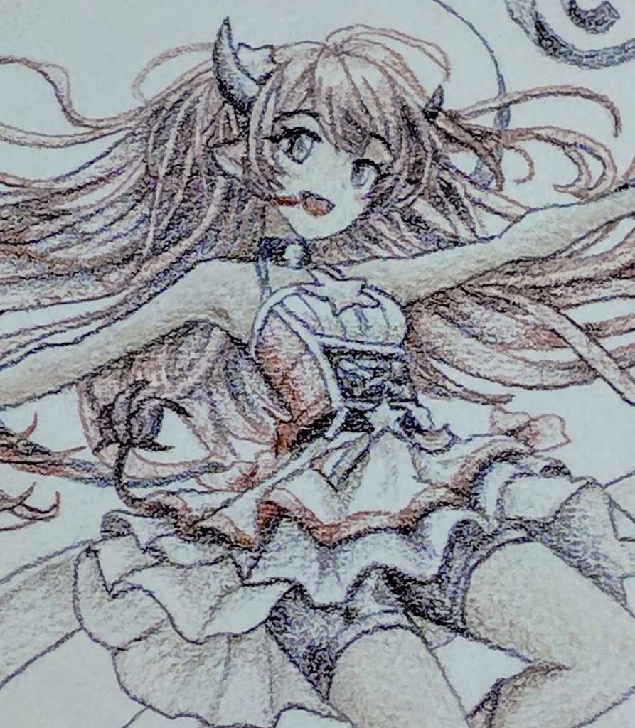 松坂しもふり オリジナルイラスト色鉛筆画