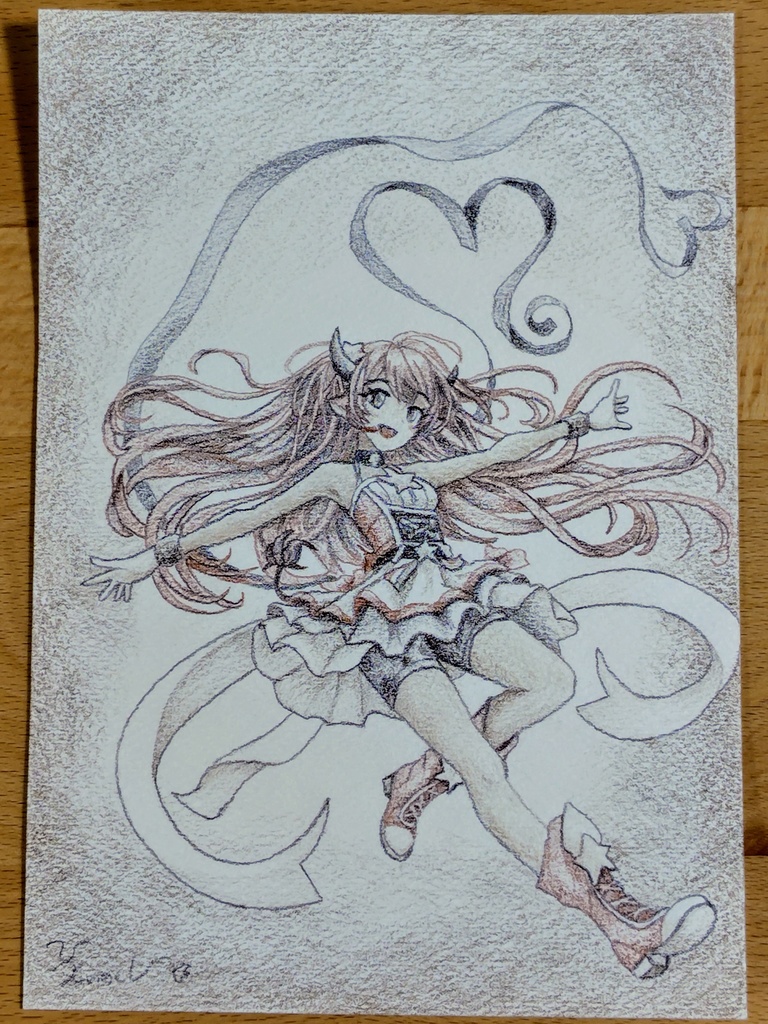 松坂しもふり オリジナルイラスト色鉛筆画