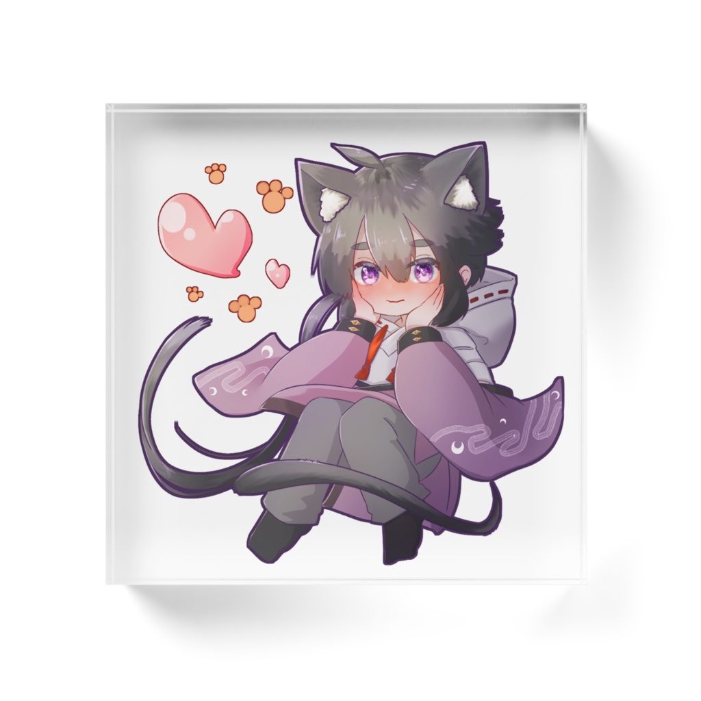 アクリルブロック(クリア) - ちびねこみや