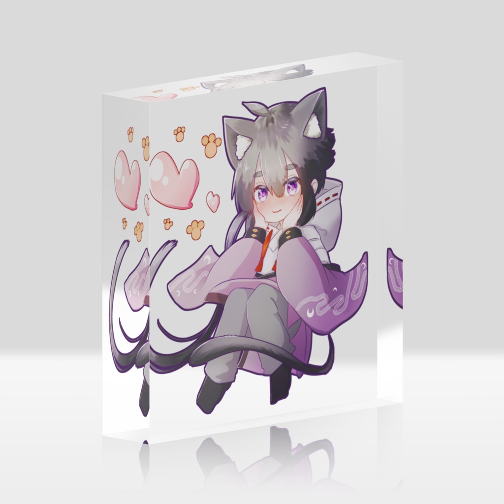 アクリルブロック(クリア) - ちびねこみや