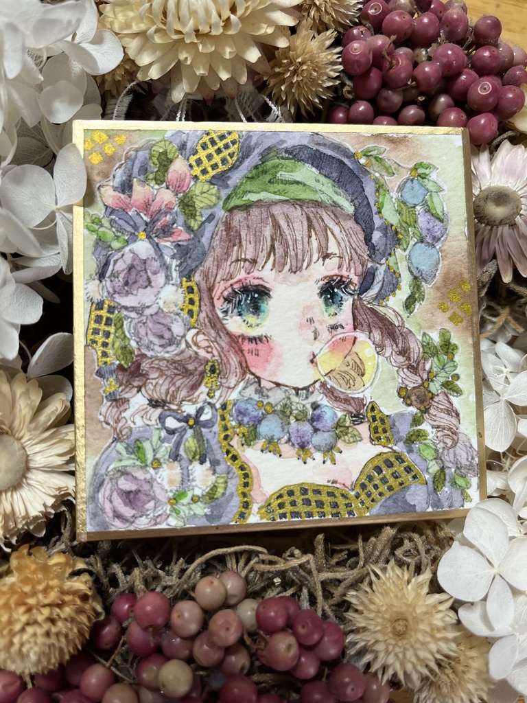 花の妖精　ミニ色紙