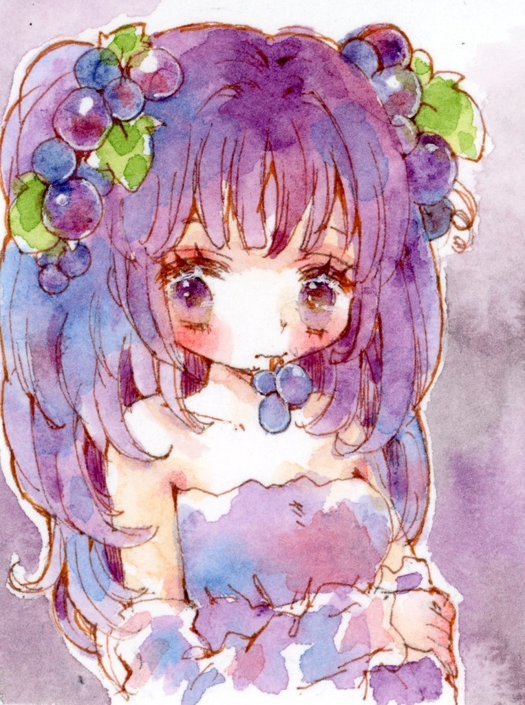 長方形ミニ原画　巨峰