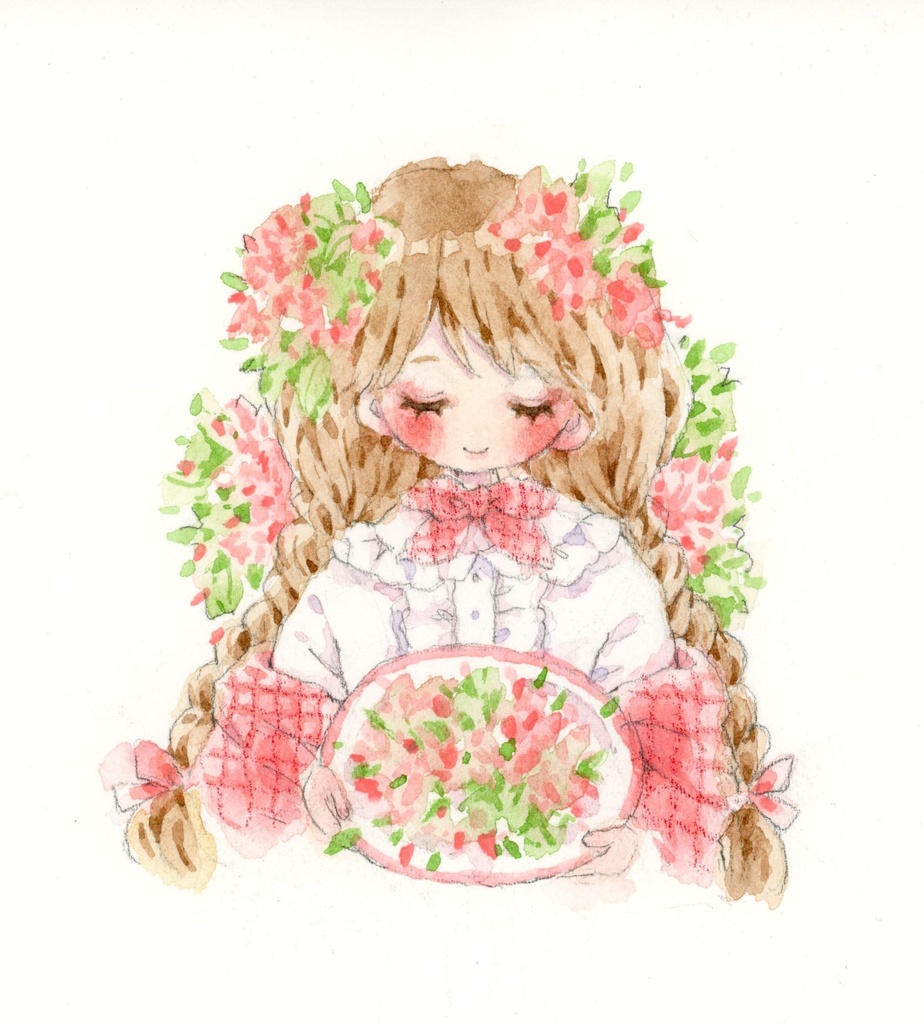 正方形ミニ原画さくら