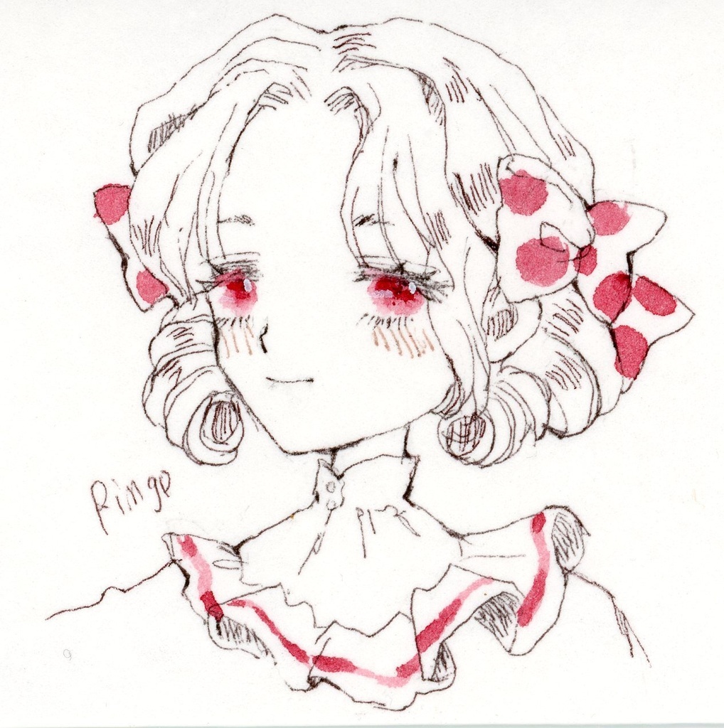 正方形ミニ原画（１カラー赤）