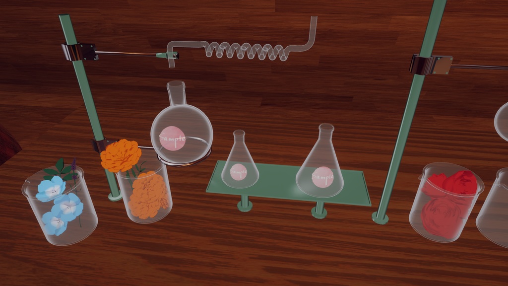 実験器具(香水抽出セット)