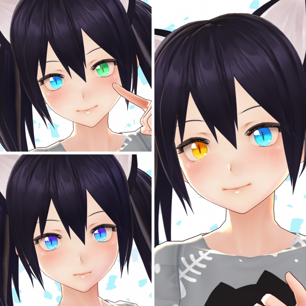 【VRoid】 Cat Eyes Set