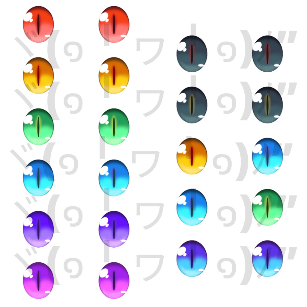 【VRoid】 Cat Eyes Set