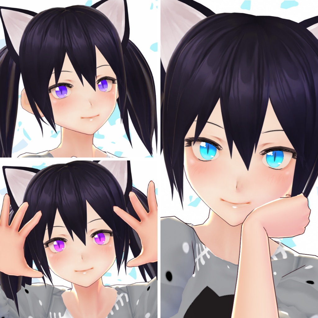 【VRoid】 Cat Eyes Set
