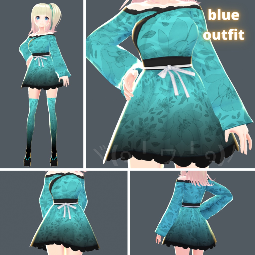 【VRoid】 Kimono Inspired Set