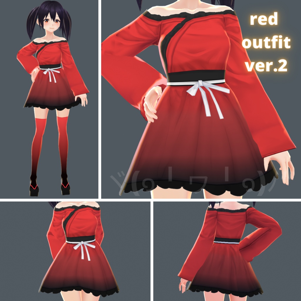 【VRoid】 Kimono Inspired Set
