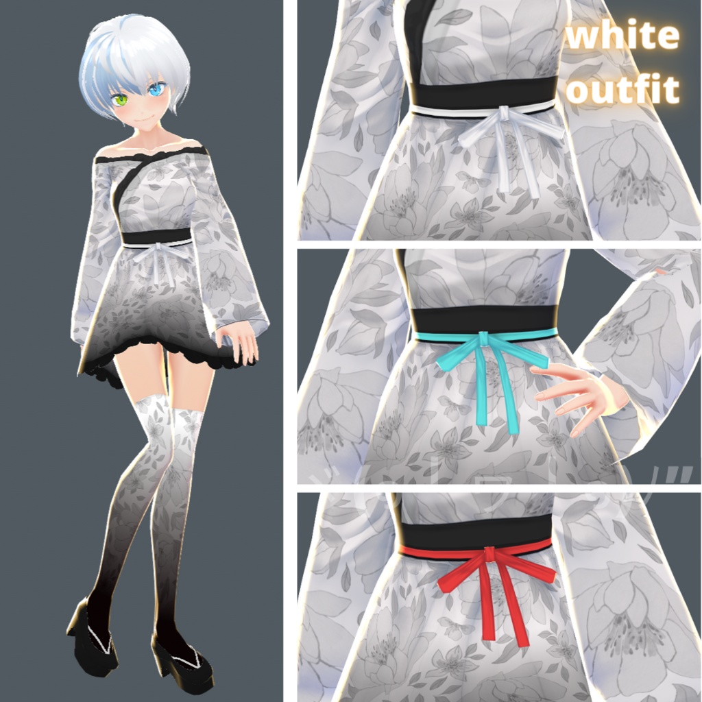 【VRoid】 Kimono Inspired Set