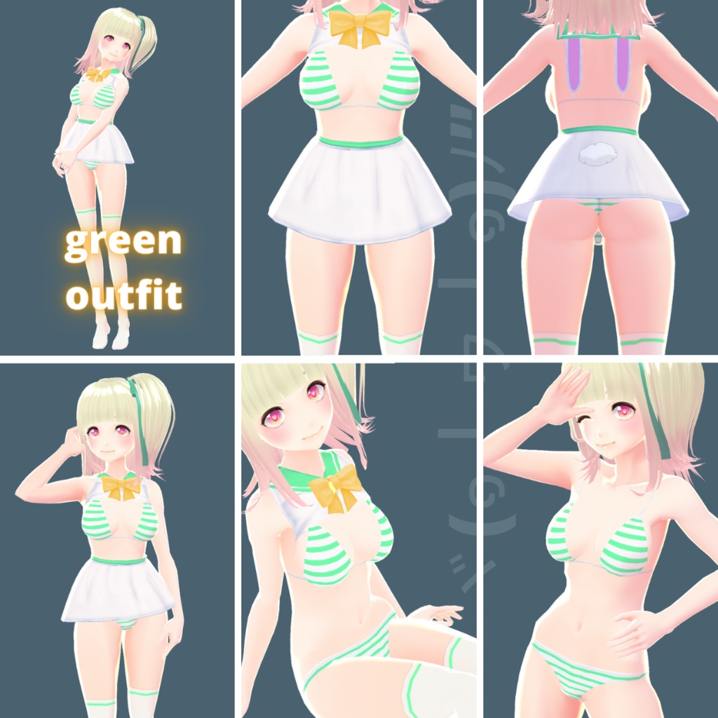 【VRoid】 Sailor Bunny Set