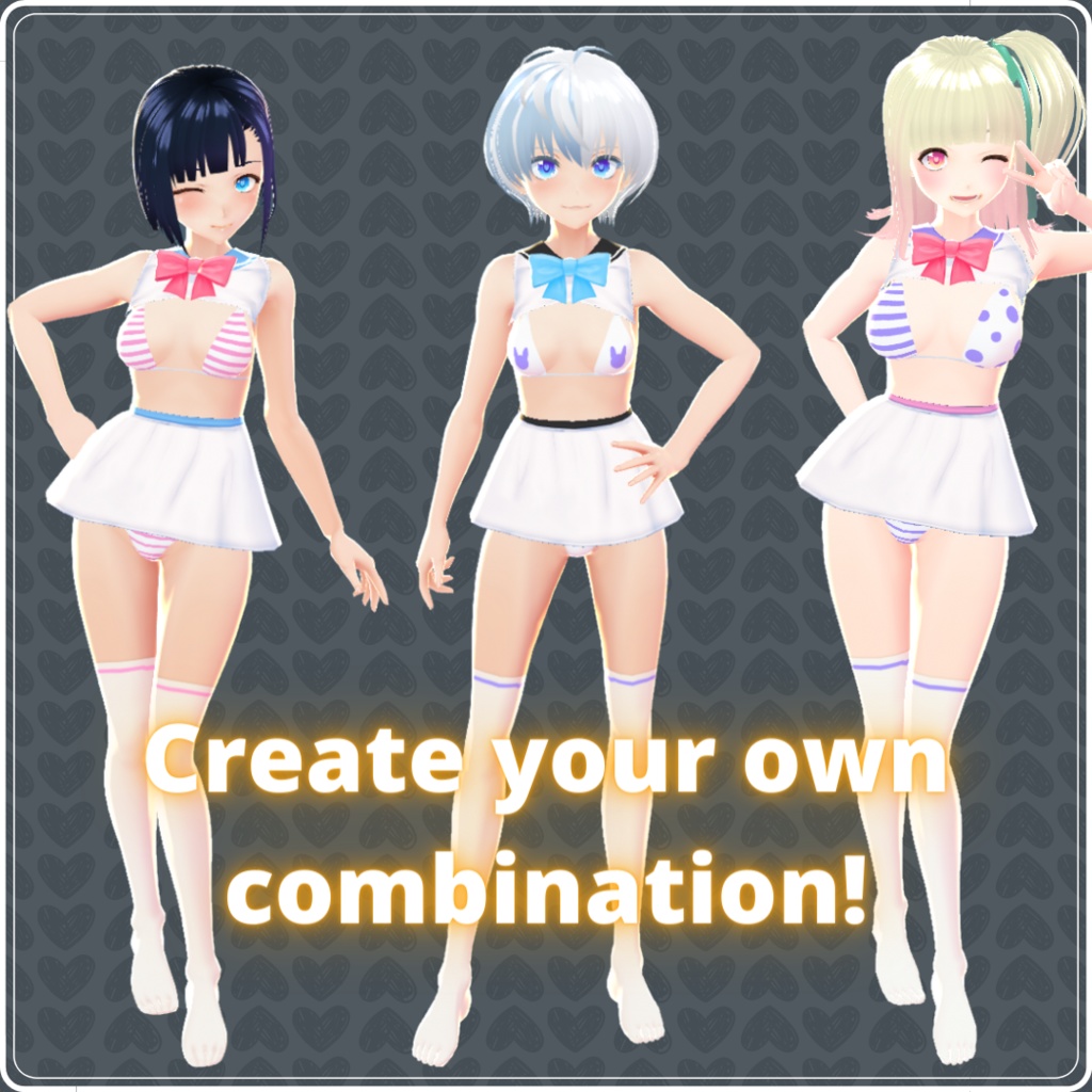 【VRoid】 Sailor Bunny Set