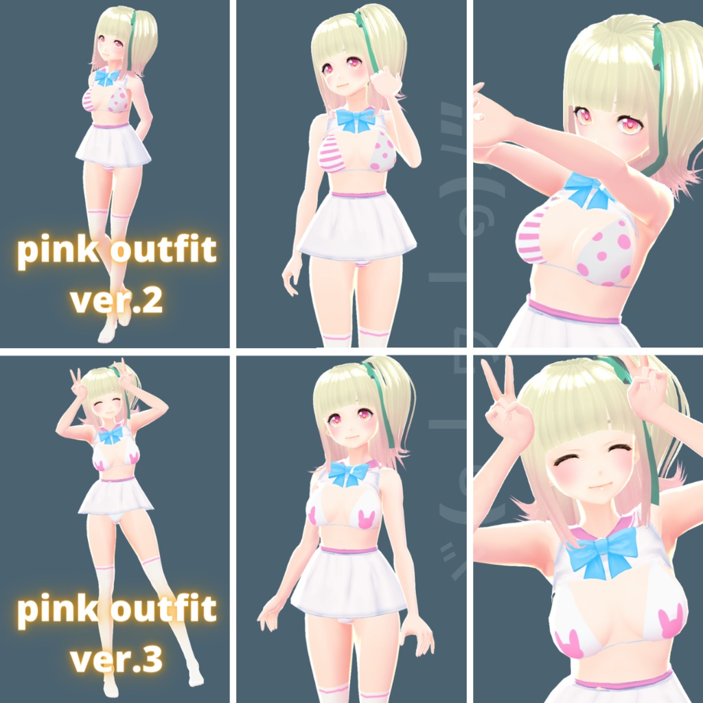 【VRoid】 Sailor Bunny Set