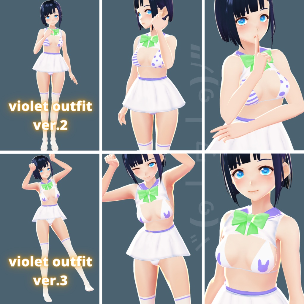 【VRoid】 Sailor Bunny Set