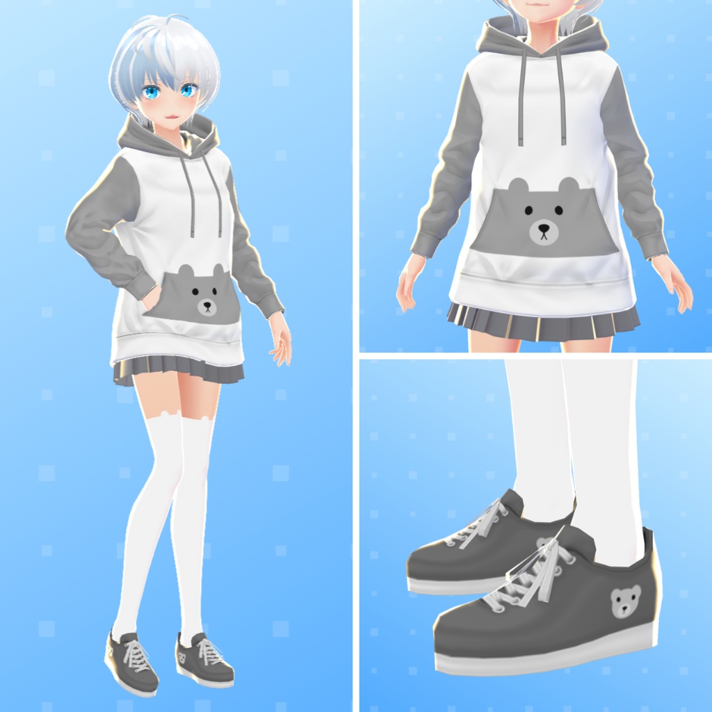 【VRoid】 Animal Hoodies Set
