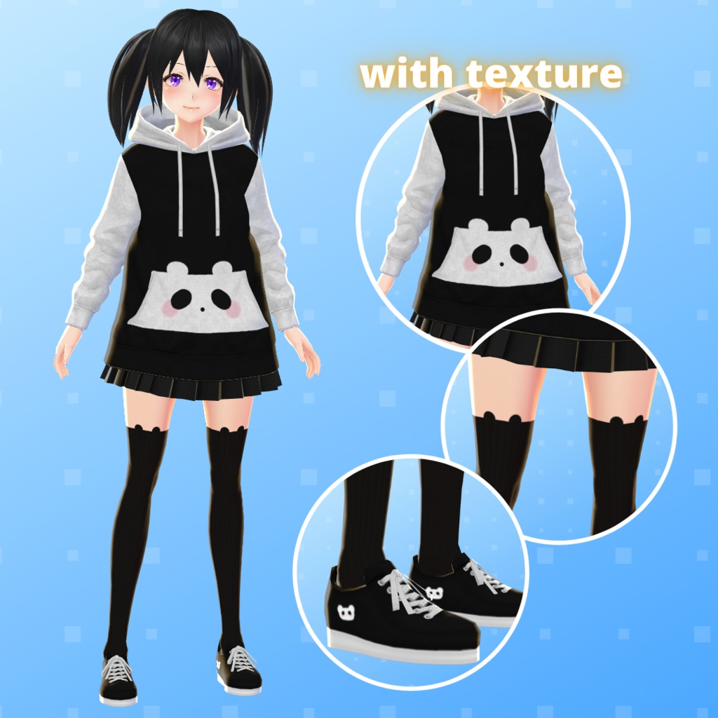 【VRoid】 Animal Hoodies Set