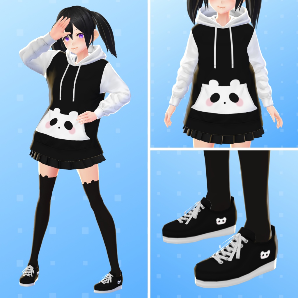 【VRoid】 Animal Hoodies Set