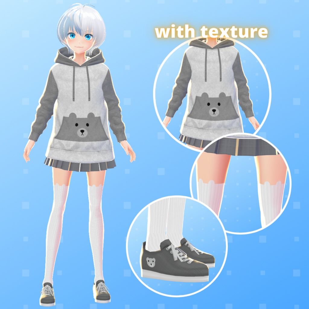 【VRoid】 Animal Hoodies Set