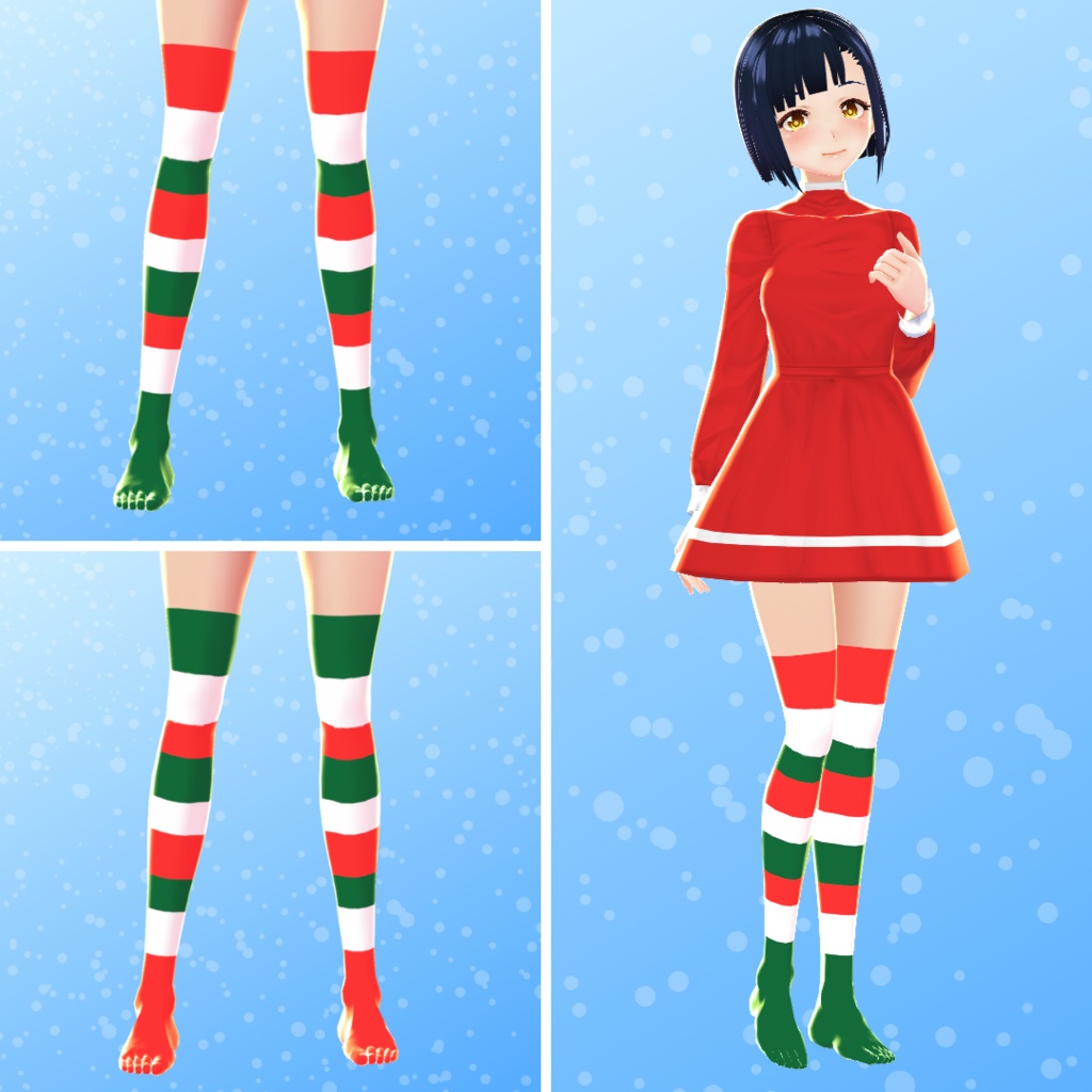 【VRoid】 Christmas Socks Set