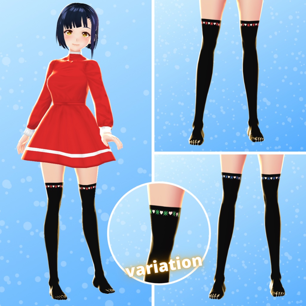 【VRoid】 Christmas Socks Set