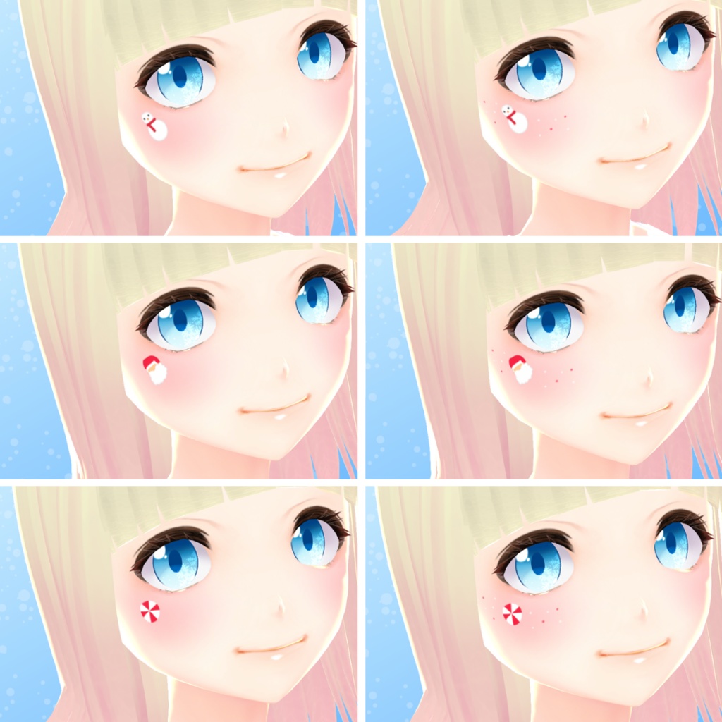 【VRoid】 Christmas Makeup Set