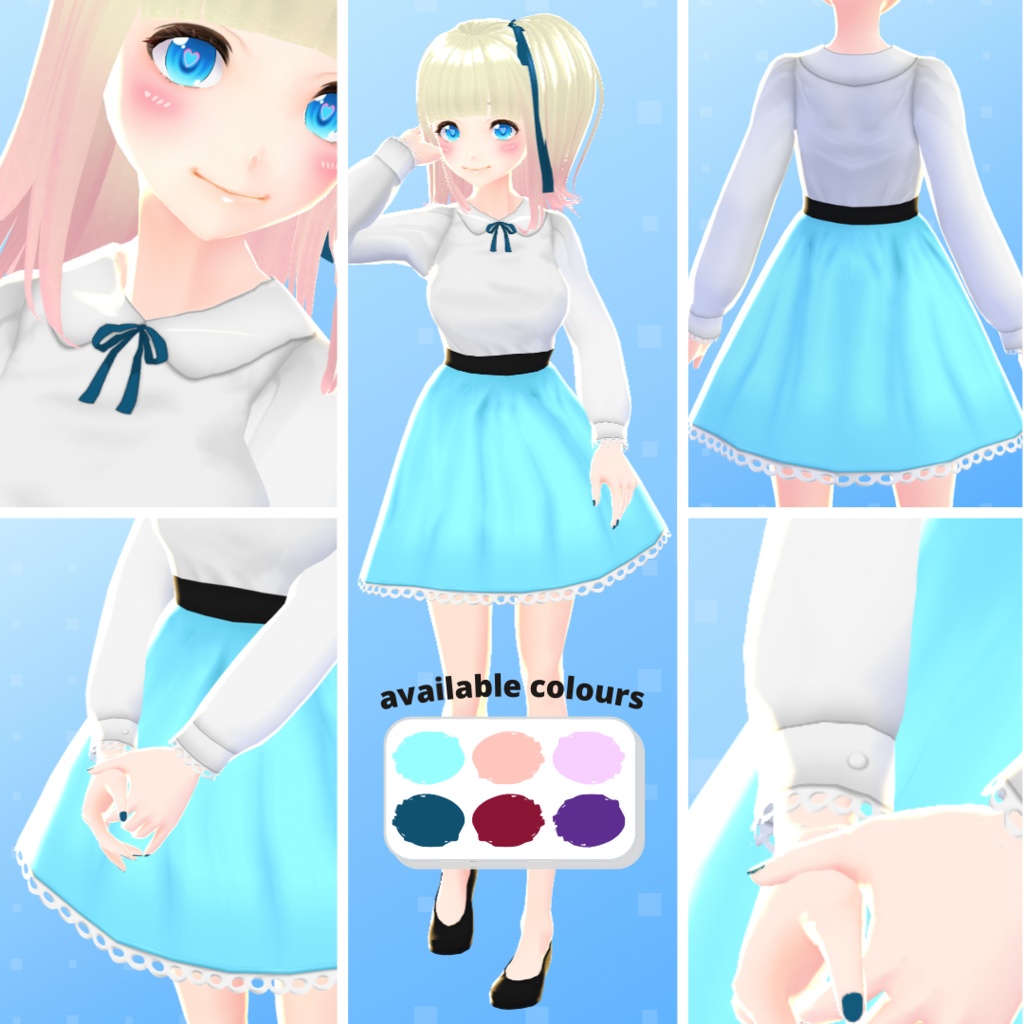 【VRoid】 Classic Cute Dress Set