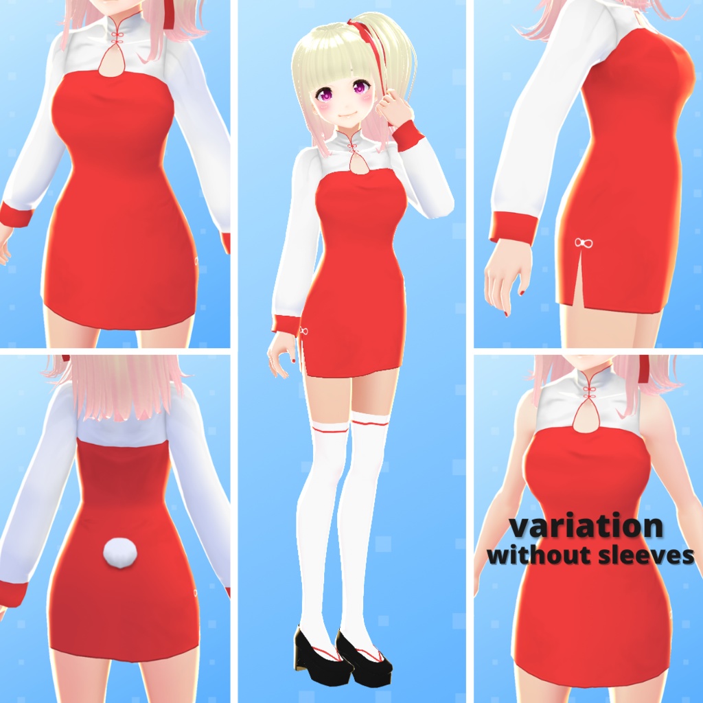 【VRoid】 Cheongsam Inspired Set