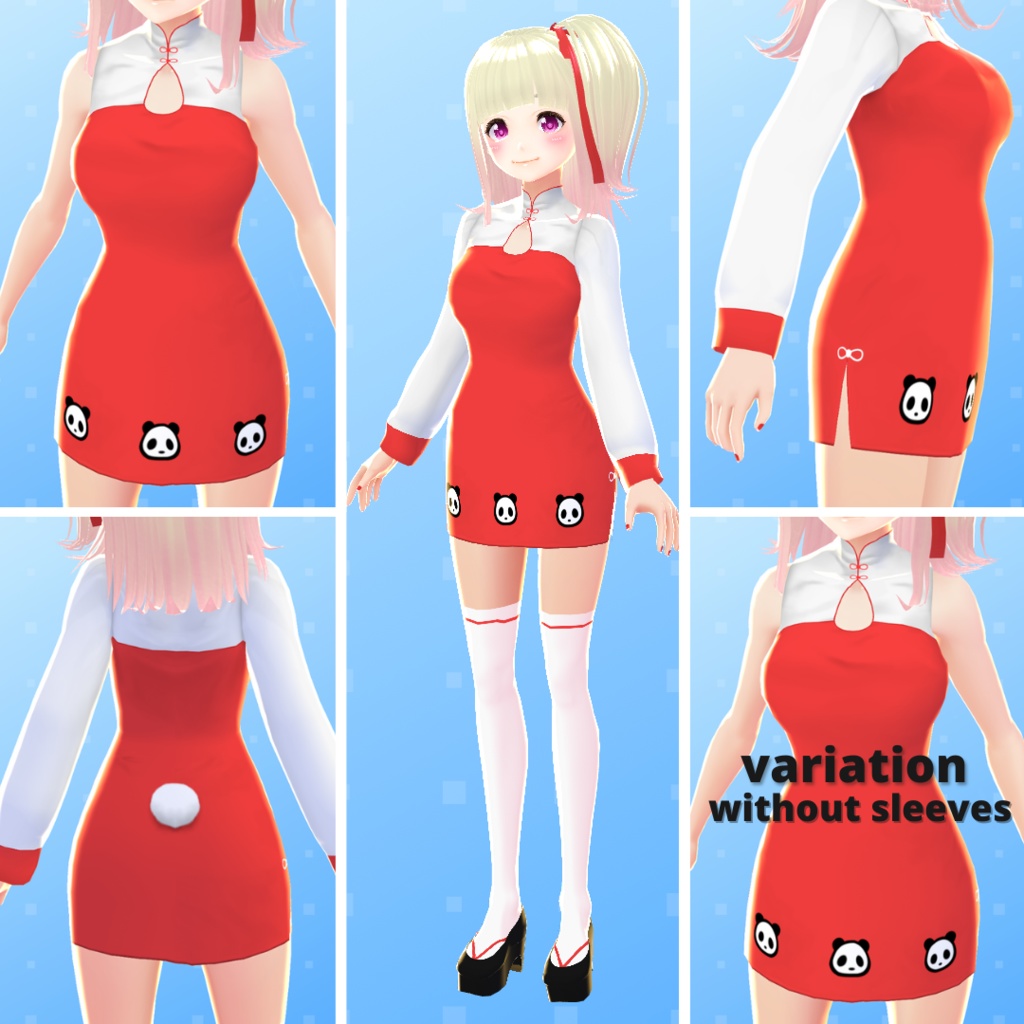 【VRoid】 Cheongsam Inspired Set