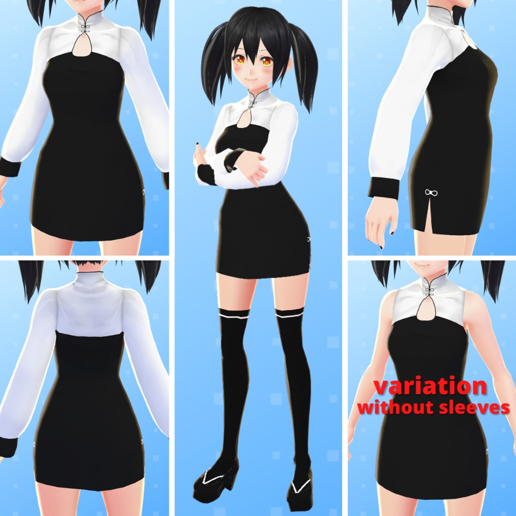 【VRoid】 Cheongsam Inspired Set