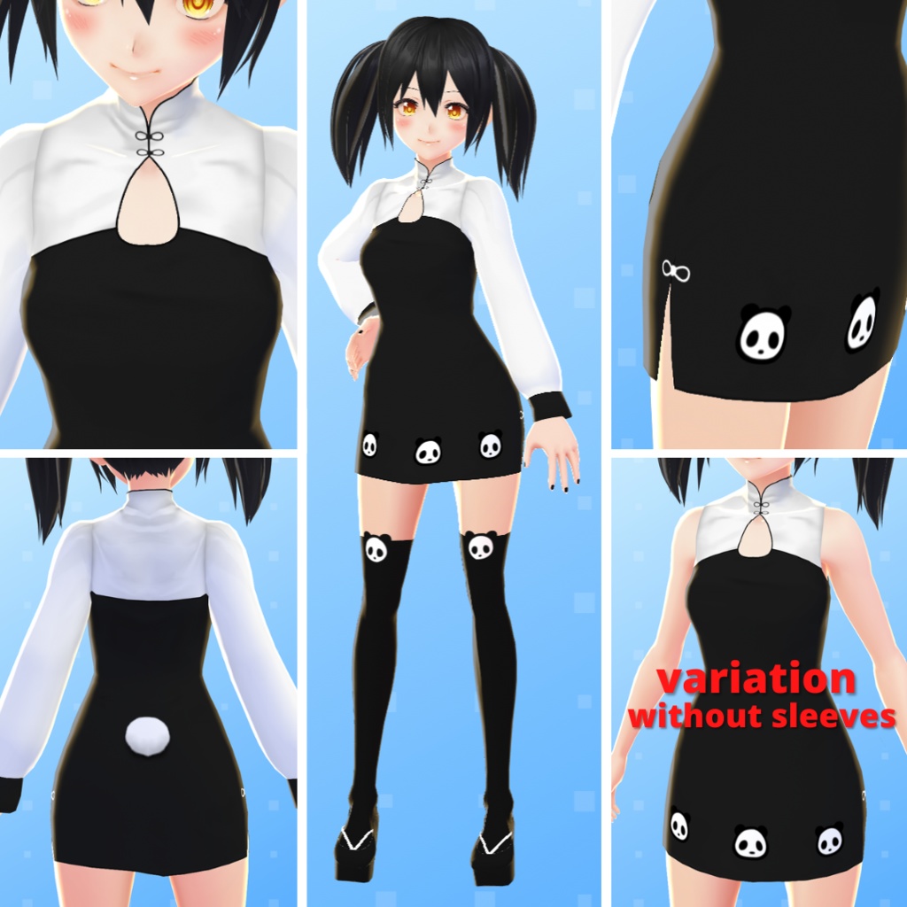 【VRoid】 Cheongsam Inspired Set