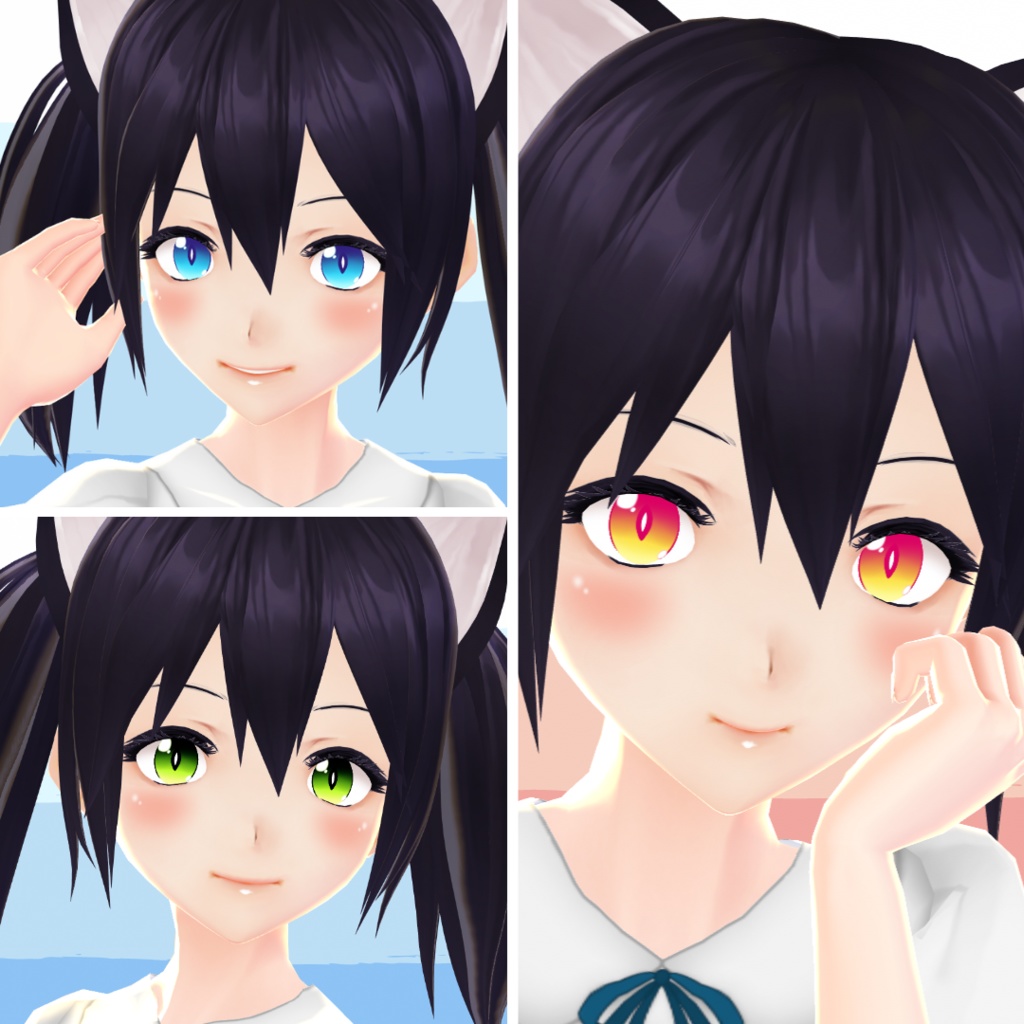 【VRoid】 Kitty Cat Eyes Set