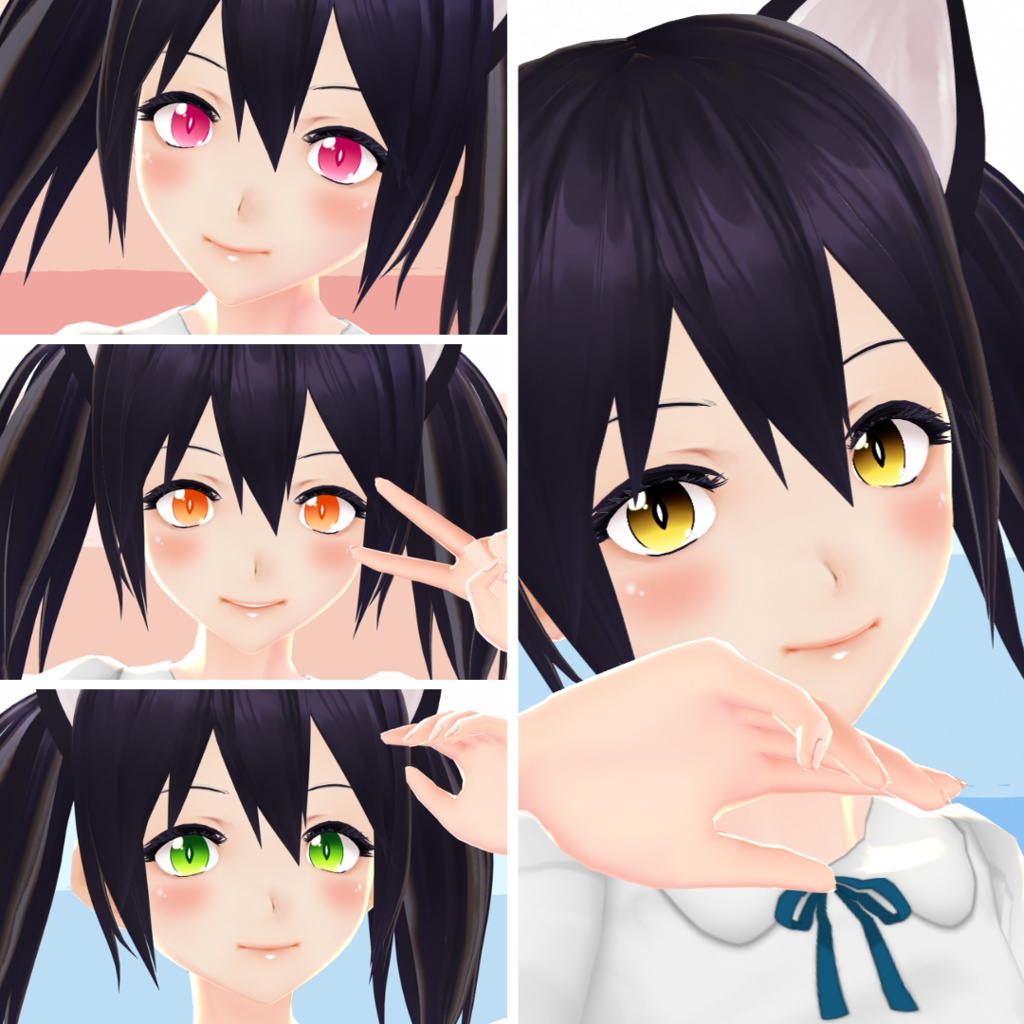 【VRoid】 Kitty Cat Eyes Set