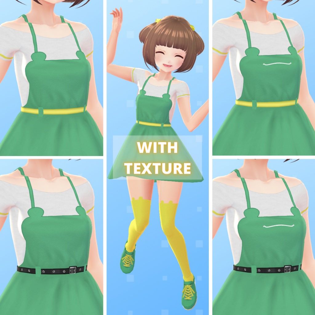 【VRoid】 Animals Salopette Set