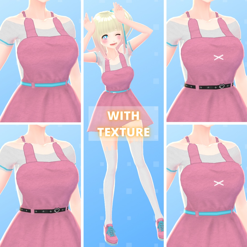 【VRoid】 Animals Salopette Set