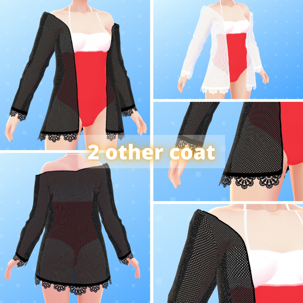 【VRoid】 Demon Slayer Swimsuit Set