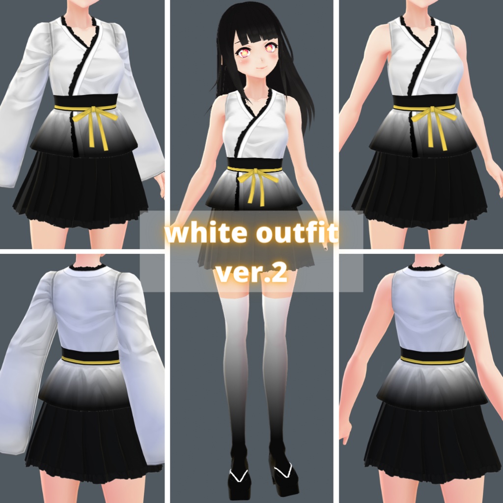 【VRoid】 Kimono and Skirt Set