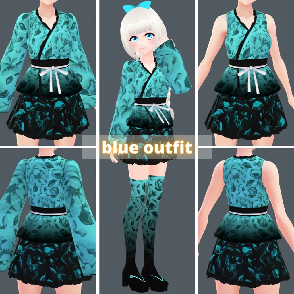 【VRoid】 Kimono and Skirt Set