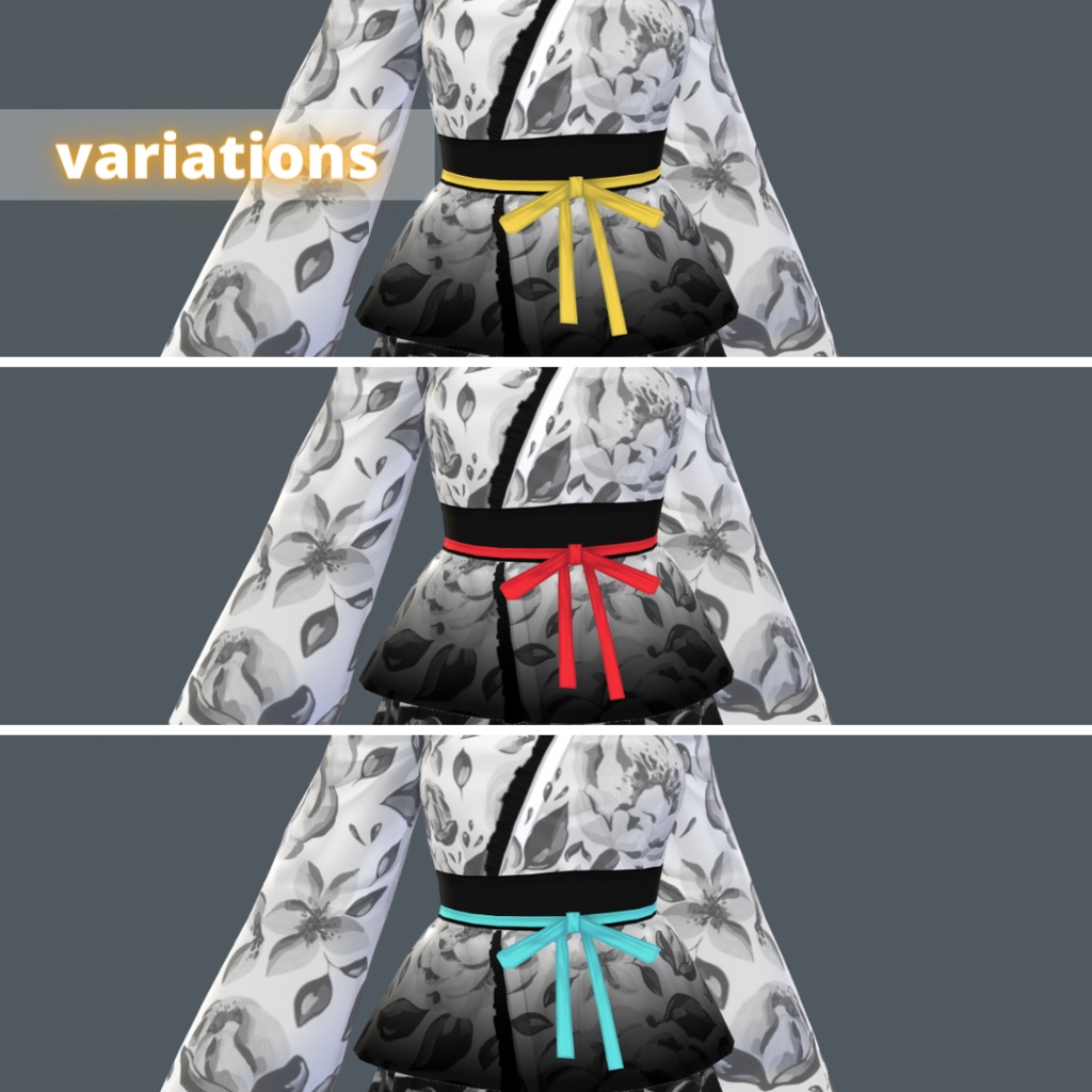 【VRoid】 Kimono and Skirt Set