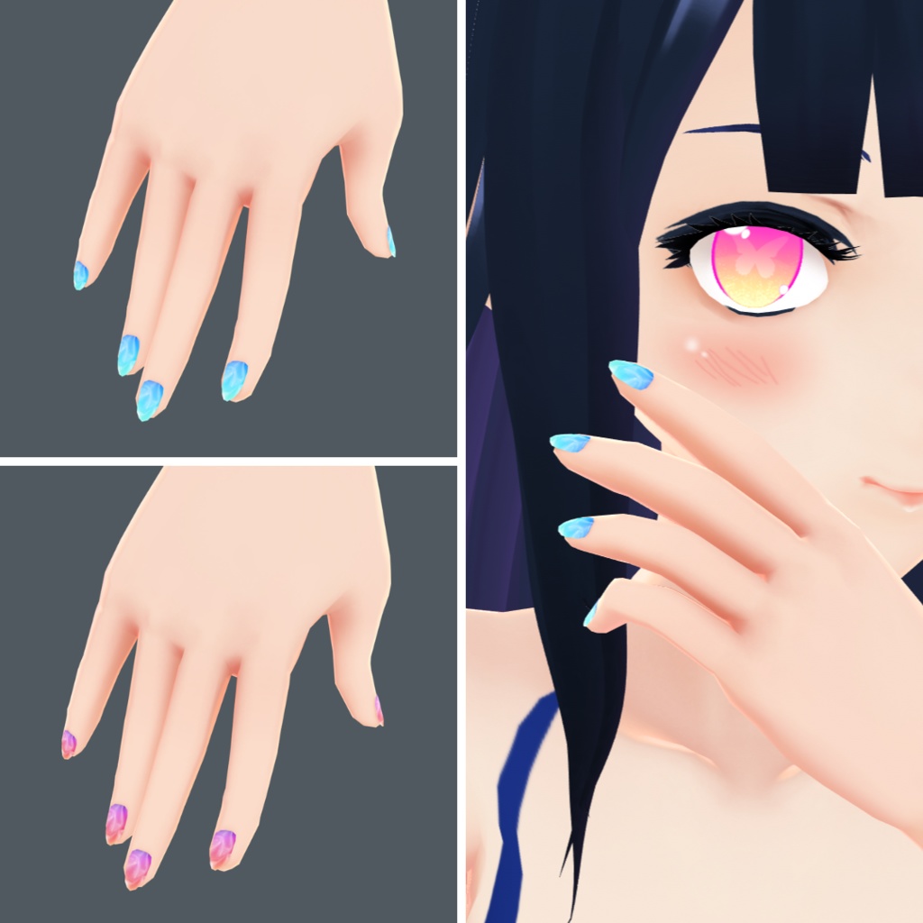 【VRoid】Summer Nails Set