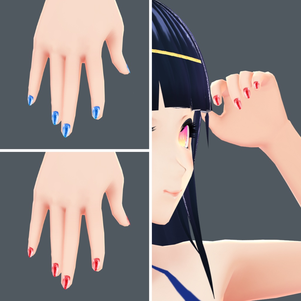 【VRoid】Summer Nails Set