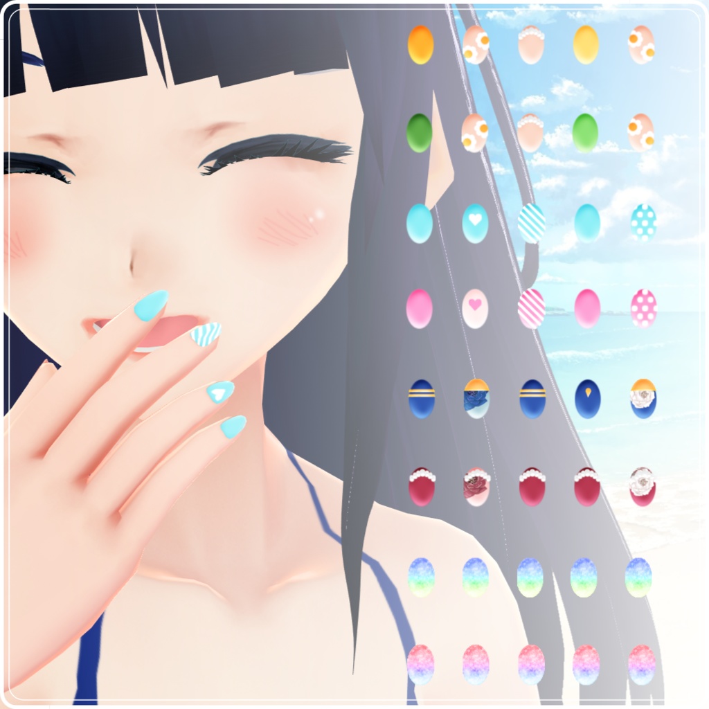 【VRoid】Summer Nails Set