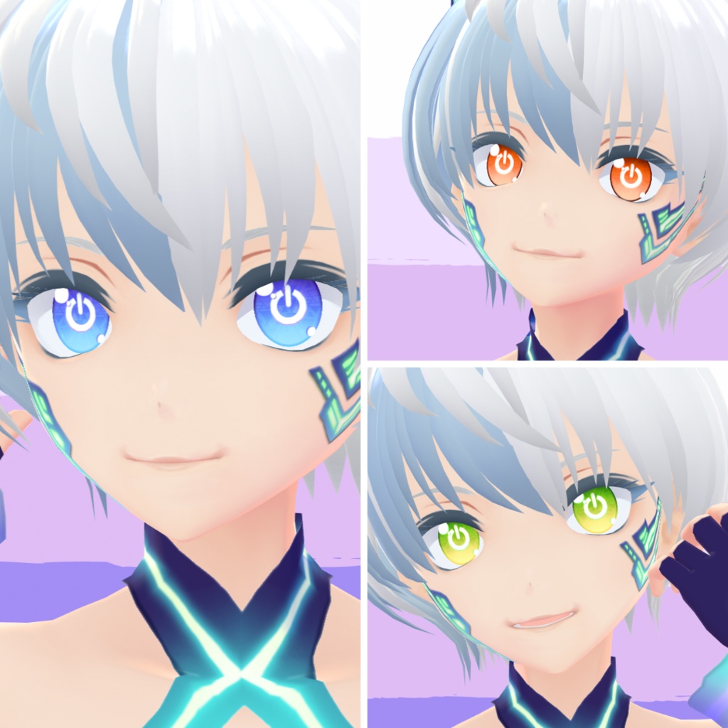 【VRoid】Cyborg Eyes Set