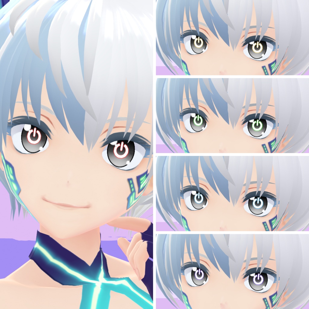 【VRoid】Cyborg Eyes Set
