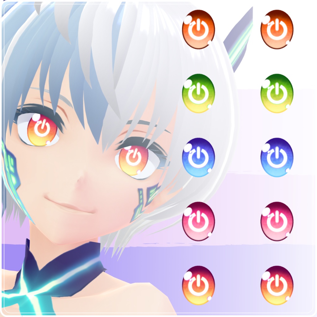 【VRoid】Cyborg Eyes Set