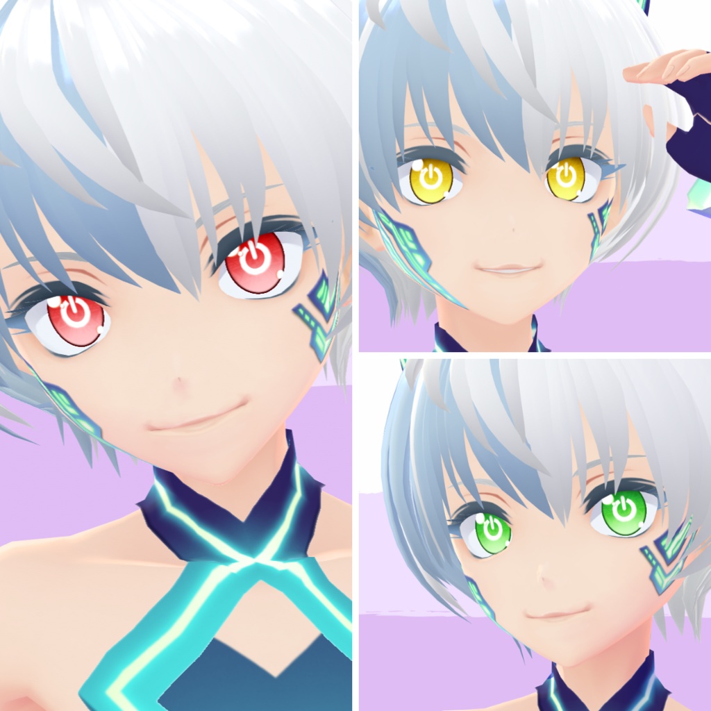 【VRoid】Cyborg Eyes Set